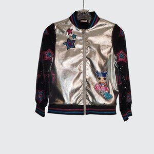 LOL Surprise Girls Silver Bomber Jacket Shine Like A Diamond M/M (7/8)